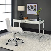 Canine (Chrome) Mirrored top and chrome finish writing desk