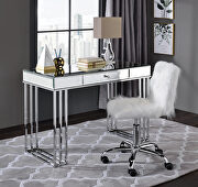 Critter (Chrome) Mirrored top and chrome finish base writing desk