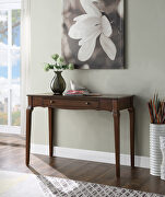 Espresso finish gently curving details writing desk main photo
