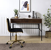 Verster (Oak) Oak top & black finish base industrial design desk