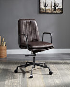 Eclarn Mars top grain leather upholstered seat and back cushion office chair