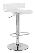 Rania III Clear & chrome adjustable stool with swivel