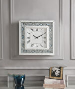 Mirrored & faux agate wall clock main photo
