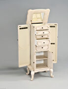 Antique white finish jewelry armoire main photo