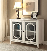White finish console table
