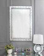 Rectangular glam style accent wall mirror main photo