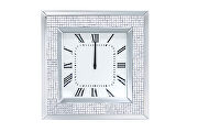 Ornat II Faux square diamonds/ mirror trim wall clock