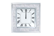 Ornat II Faux square diamonds/ mirror trim wall clock