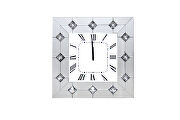 Hessa Mirrored & faux rhinestones wall clock