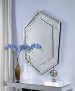 Hexagon glam style wall accent mirror main photo