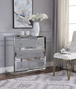 Mirrored & faux crystals console table main photo
