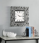 Mirrored & faux gems wall clock main photo