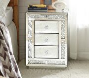 Mallika 3 drawer mirrored panels accent table