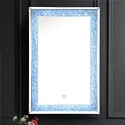 Noralie IV (Wall) Faux diamonds led wall mirror w/ led side light