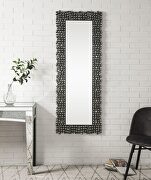 Faux gems wall mirror in glam style main photo