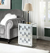 Glamorous mirrored finish accent table main photo