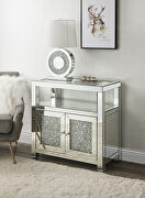 Mirrored & faux diamonds modern glamour accent cabinet main photo