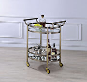 Lakelyn (Bronze) Brushed bronze & clear glass serving cart
