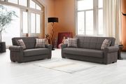 Silva (Brown) Casual style sofa bed / couch w/ storage