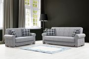 Silva (Gray) Casual style sofa bed / couch w/ storage