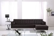 Le Corbusier design brown leather sectional sofa main photo