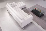 Le Corbusier design white leather sectional sofa main photo