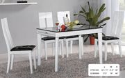 Minimalistic modern dining set in white main photo