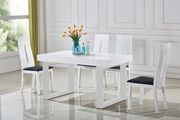 White laquered dining table w/ butterfly extension main photo