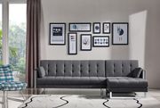 Contemporary fabric sectional that opens to a bed main photo