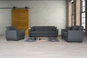 Gray fabric sofa w/ storage
