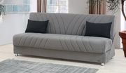 Microfiber sofa bed w/ storage compartment