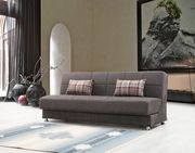 Petra (Brown) Microfiber modern brown sleeper sofa