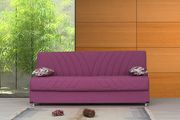 Pink fabric sofa bed main photo