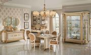 Classic style glossy finish traditional Italian dining