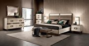 Contemporary Italy-made minimalist bed w/ light main photo