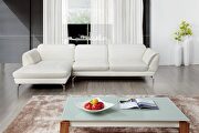 Quality 2pcs sectional sofa in off white leather main photo