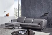 Orchard (Gray) LF Quality 2pcs sectional sofa in gray leather