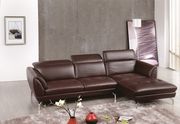 Orchard (Brown) RF Quality 2pcs sectional sofa in brown leather