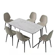 Carrera marble top dining table main photo