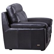 S210 (Black) Contemporary casual style chair in black leather