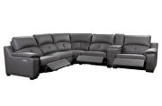 Thompson (Slate Gray) 6pcs powered recliner sectional sofa