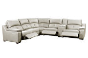 6pcs powered recliner sectional sofa in smoke taupe main photo