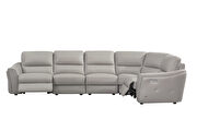5pcs full leather sectional w/ electric recliners main photo