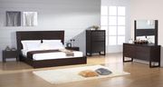 Solid wood/veneers bed in contemporary style main photo