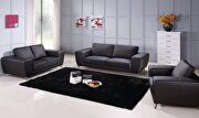 Black ultra-contemporary sofa w/ metal legs main photo