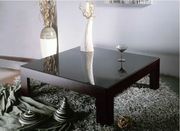 Large top square glass modern coffee table main photo