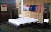 Minimalistic modern design solid wood bed main photo