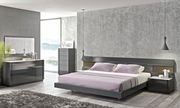 Premium quality low-profile wide headboard bed