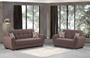 Air (Cocoa F) Cocoa fabric sleeper sofa w/ storage