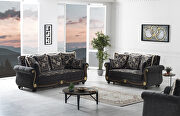 Gray chenille middle eastern style traditional sofa
